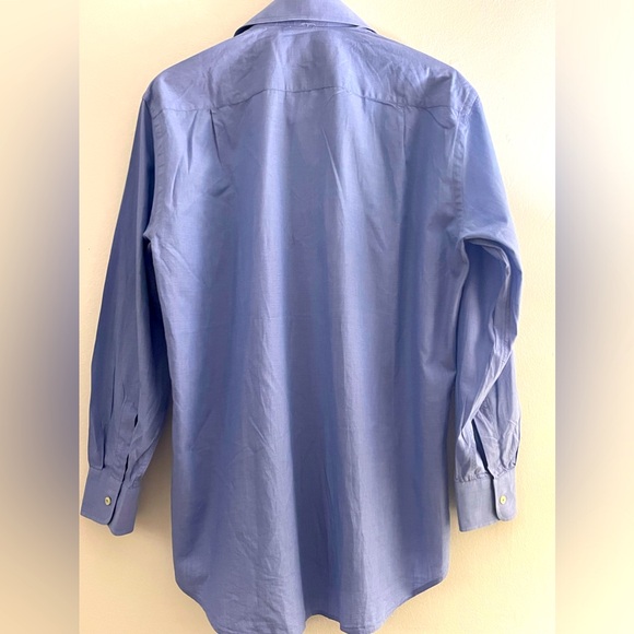 Fendi mens dress shirt blue size 15 3/4 x 33 arm with chest pocket - Picture 3 of 4